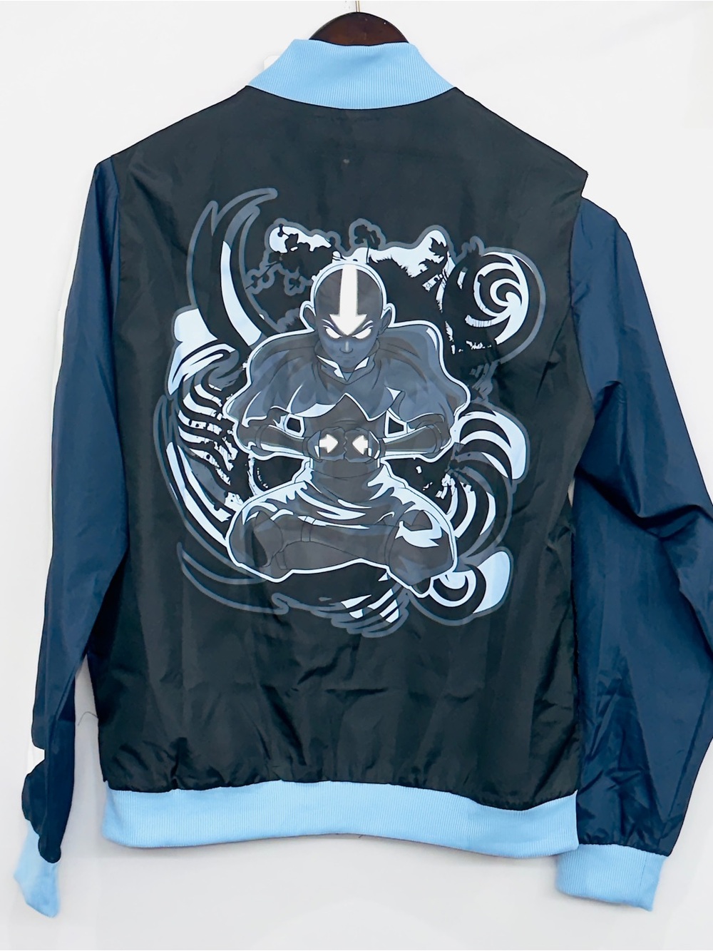 Avatar The Last Airbender Nickelodeon Aang Avatar State Track Jacket Navy Blue